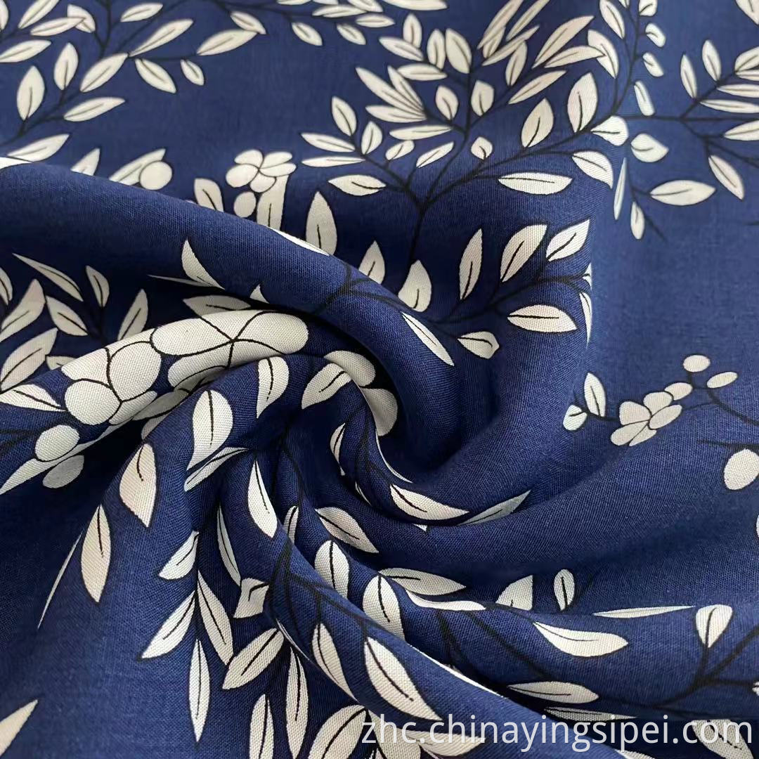 Spun Woven rayon Challis面料花卉粘液材料热带印刷100％粘性人造丝织物用于着装衬衫